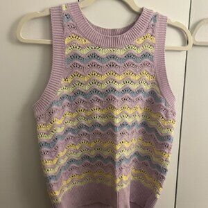 Multicolored spring sweater vest